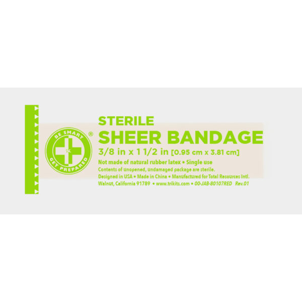 Refill - Sheer Bandages (3/8 in X 1 1/2 in) [40 pcs]