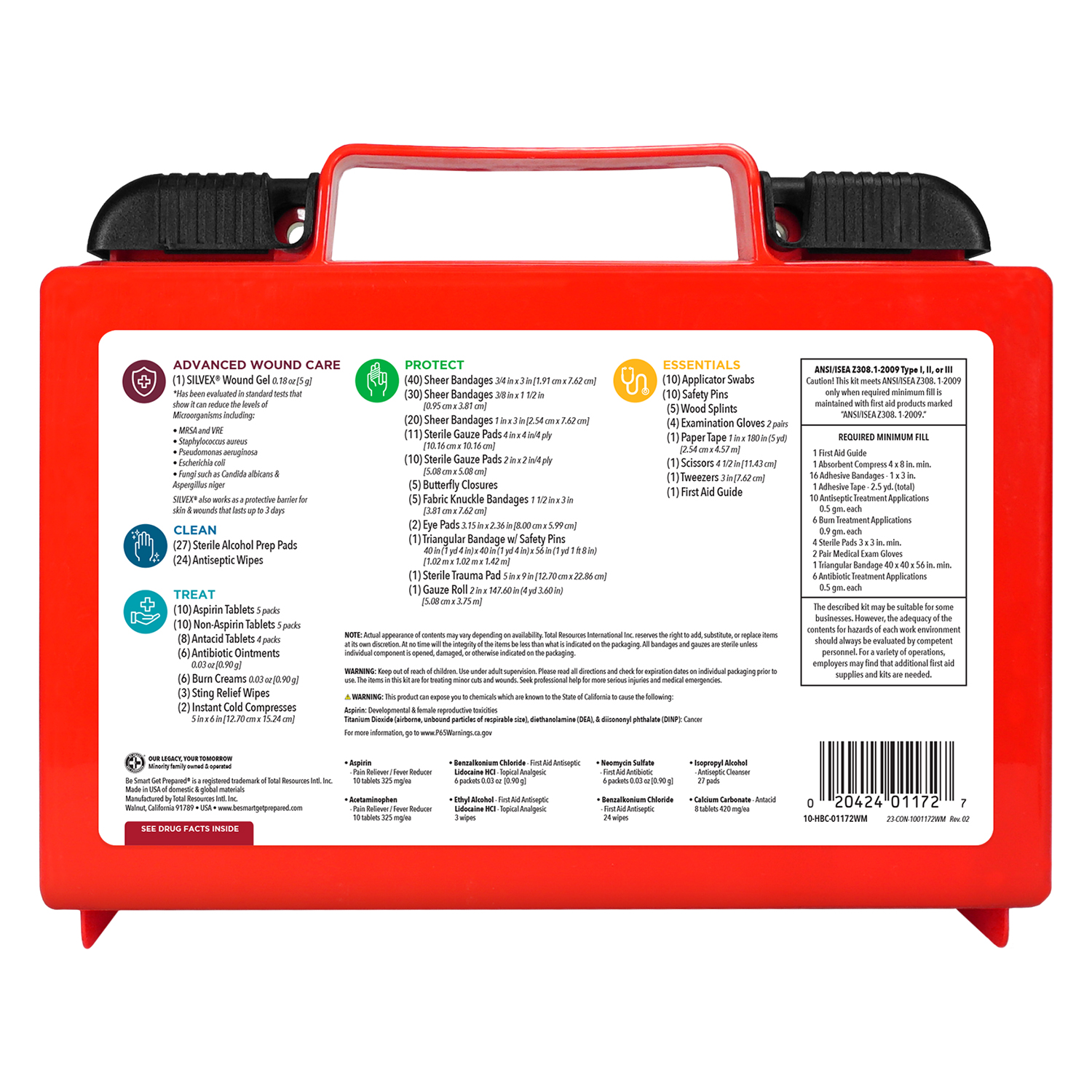 OSHA ANSI/ISEA First Aid Kit - 256 pcs - Image 3