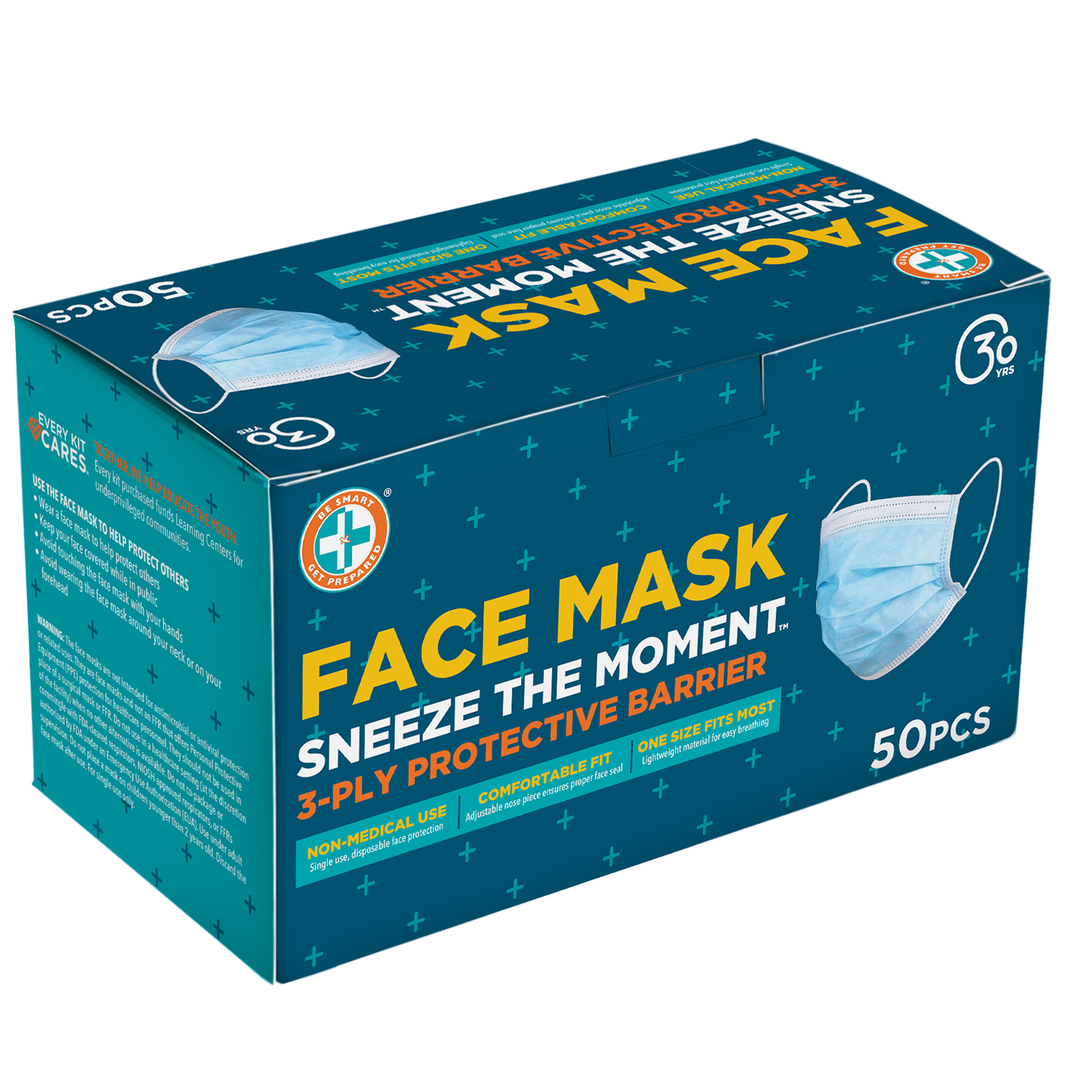 Face Masks 50 pcs First Aid Plus More
