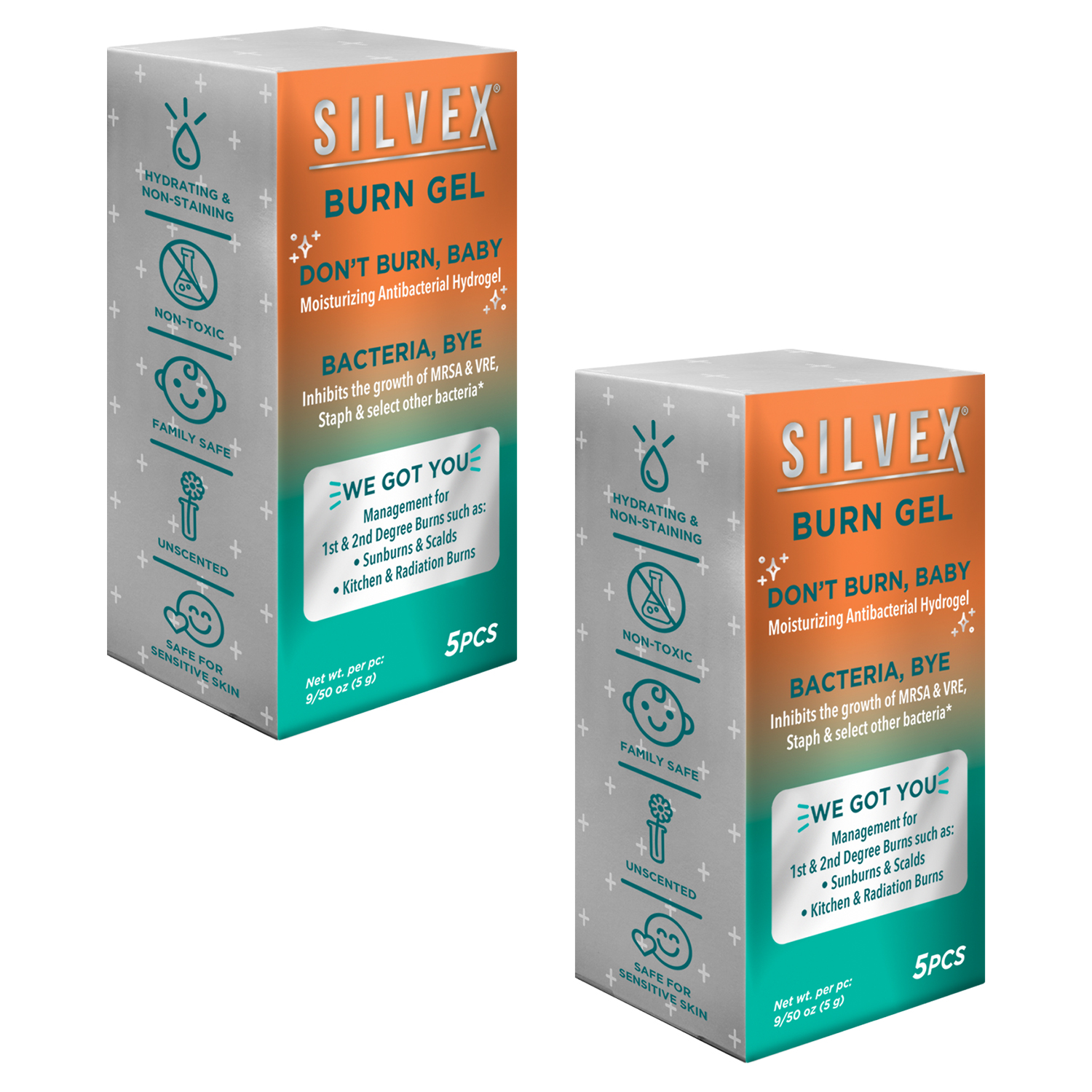 Be Smart Get Prepared 2-Pack Silvex Burn Gel - 10 pc - Image 3