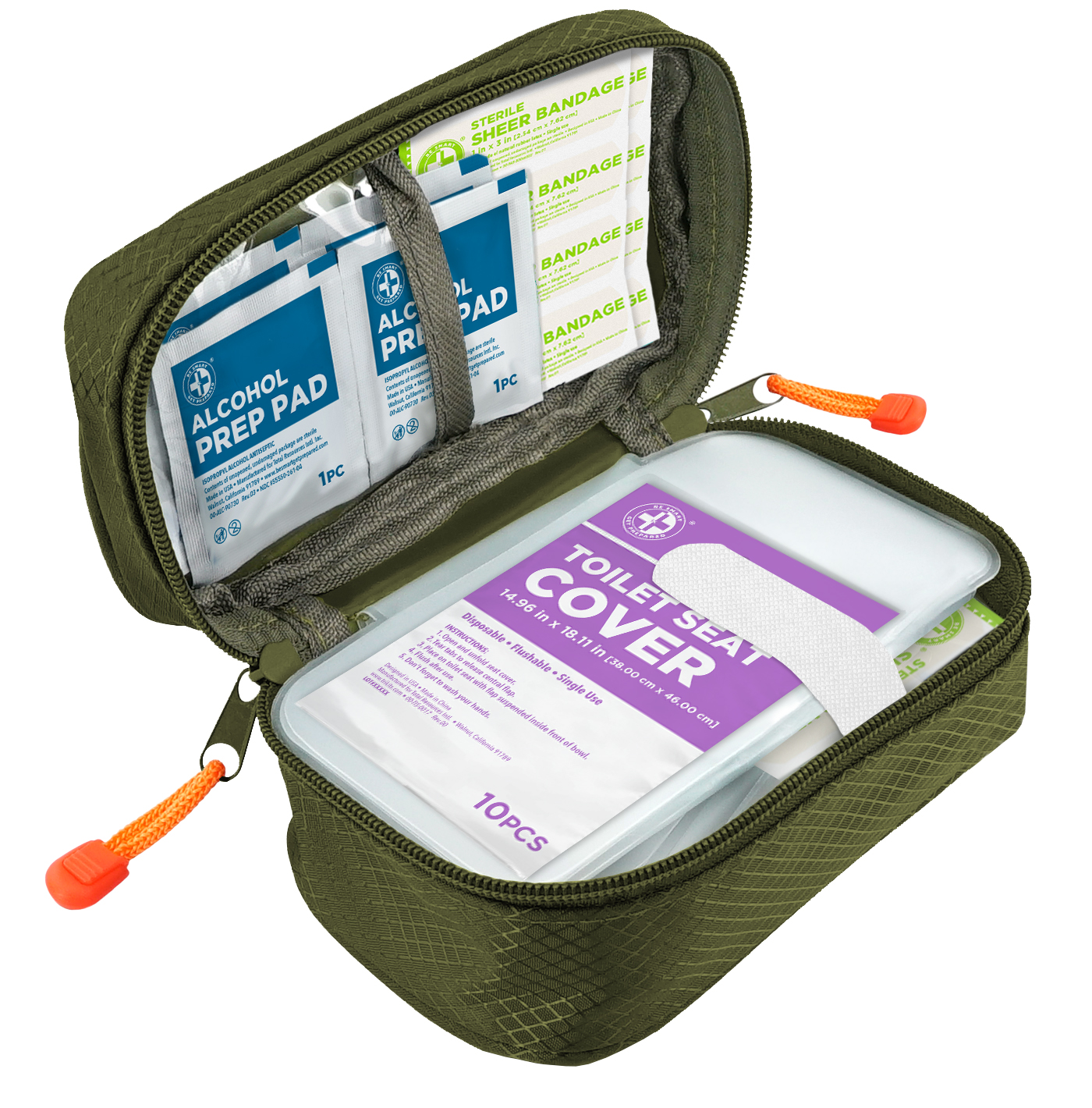 Carry On Travel Essentials by Be Smart Get Prepared, 125 Pieces – PPE, Camping, Hiking, Road Trips, On-The-Go - Image 4